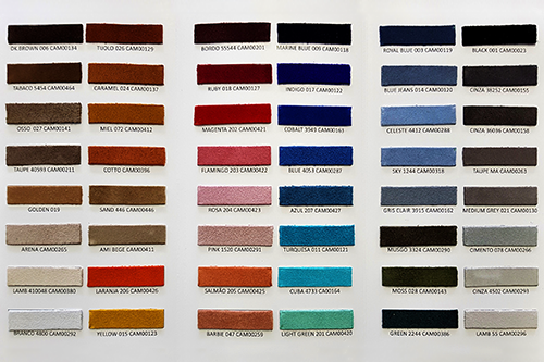 Suede color catalog